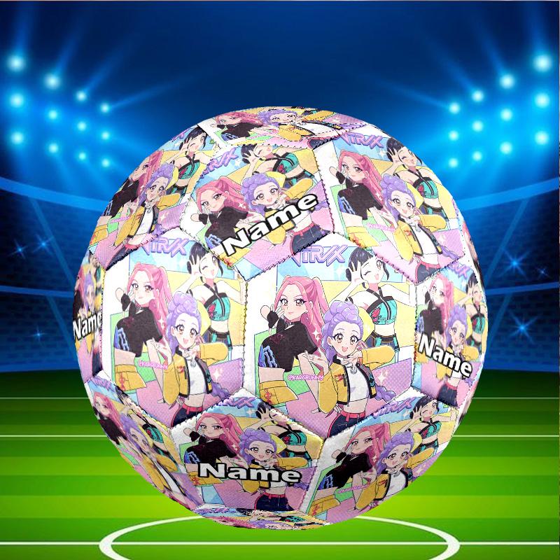 Custom Name Personalized KPop Demon Hunters-A Print Size 5 Soccer Ball Training & Match Football, for Team, Kicking, Gift for Football Enthusiasts