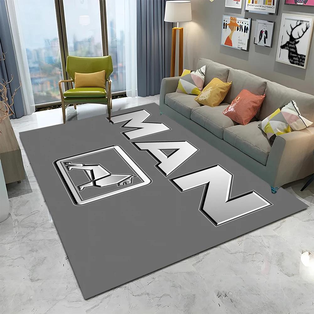 3D Printing Man Truck Logo Series HD Carpet Rug for Home Living Room Bedroom Sofa Doormat Decor,kids Area Rug Non-slip Floor Mat