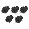 5 Pcs 4 Pin Front Panel Mount Socket 716in 28UNS Thread Connection Welding Wiring IP67 Aviation