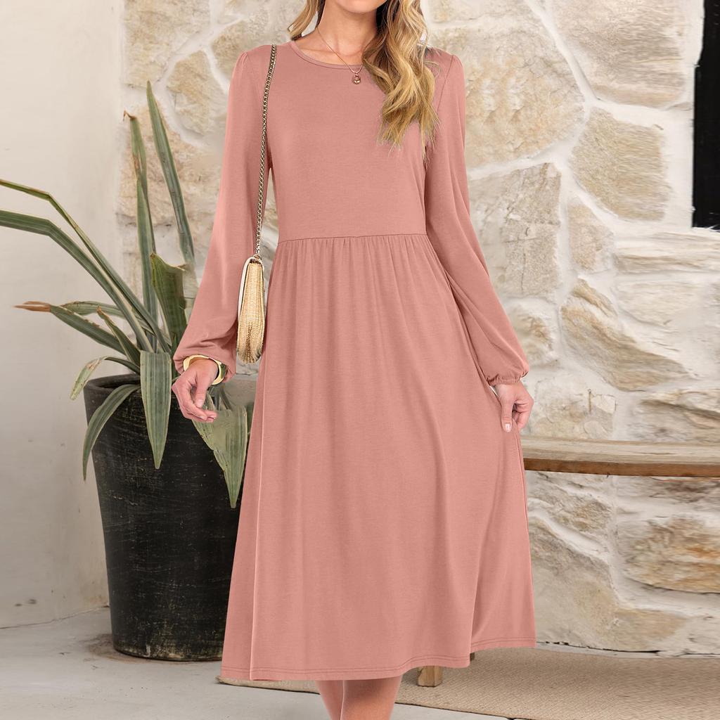 Women's Fashionable Loose Round Neck Dress