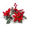 Künstliche Blume Blumen Kranz Kerzenhalter Kiefer Kerzenständer Girlande Partydekoration