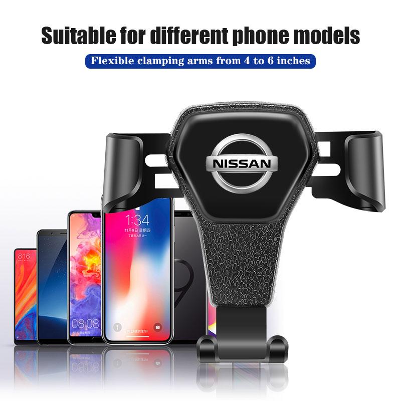 Emblema Auto Supporto per Telefono Cellulare Supporto Accessori Per Nissan Qashqai Versa Leaf Sentra Pulsar Xterra X-trail Nismo