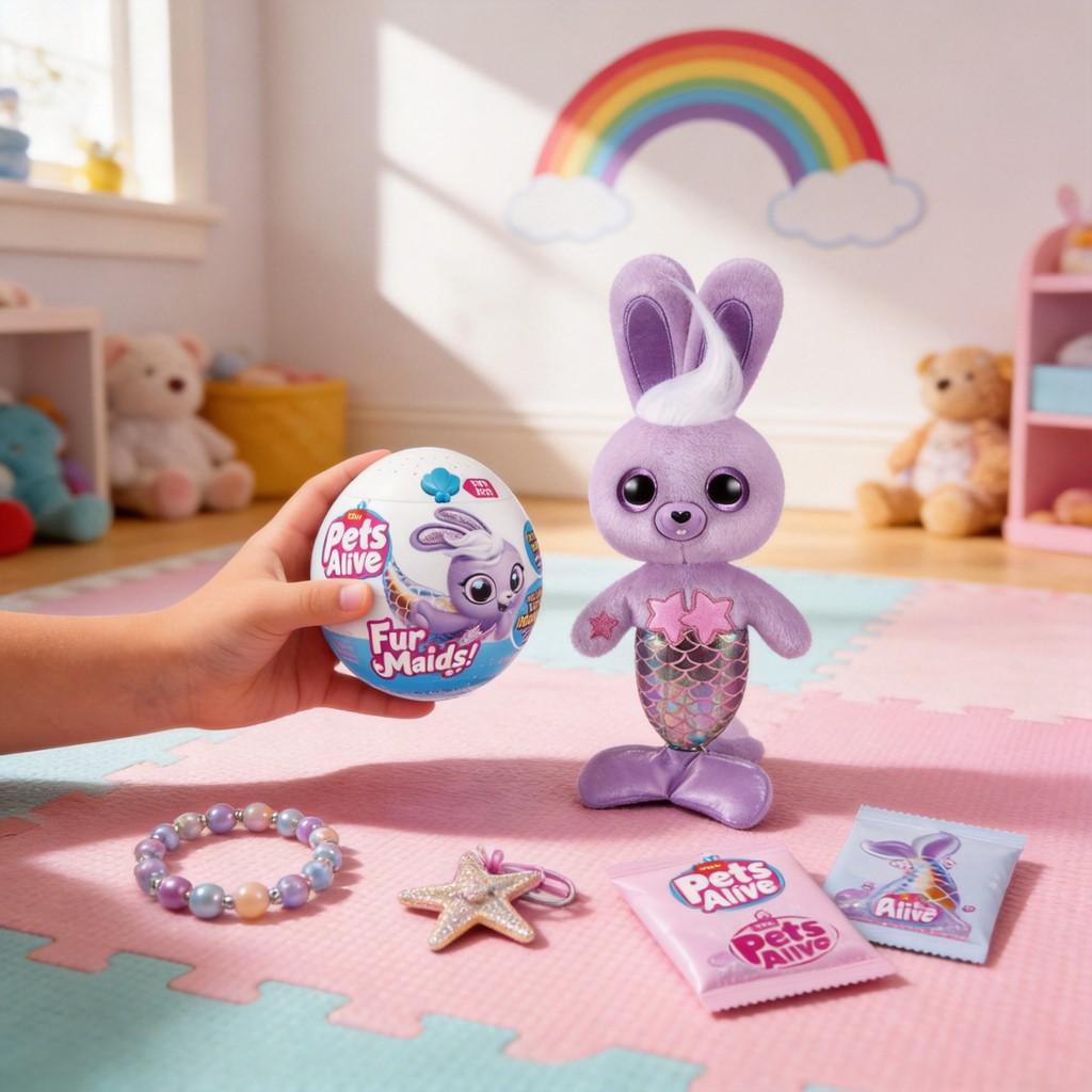 Pet Mermaid Plush Toy With Light And Sound For Kids