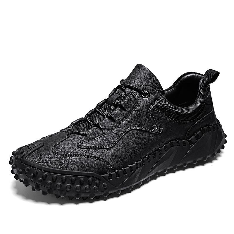 Foreign trade men's shoes spring new casual shoes soft sole breathable versatile hand stitching outdoor sports shoes large size