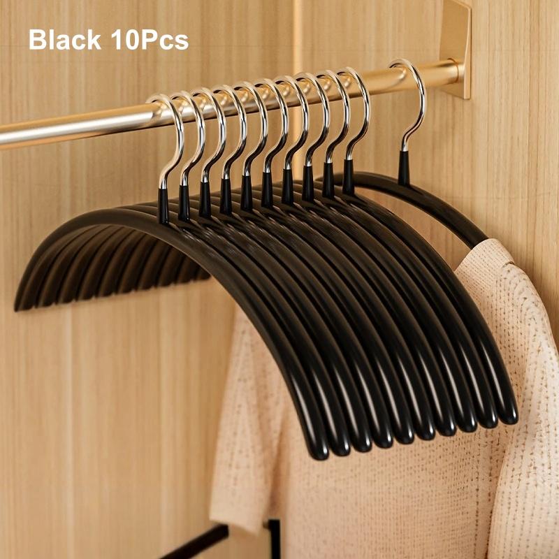 

10 Anti Slip and Traceless Hangers, Thickened Semi-circular Metal Hangers, Saving Space Without Occupying Space