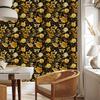 Golden Hibiscus Wallpaper Ochre, Gold, Black and Yellow 50x1000