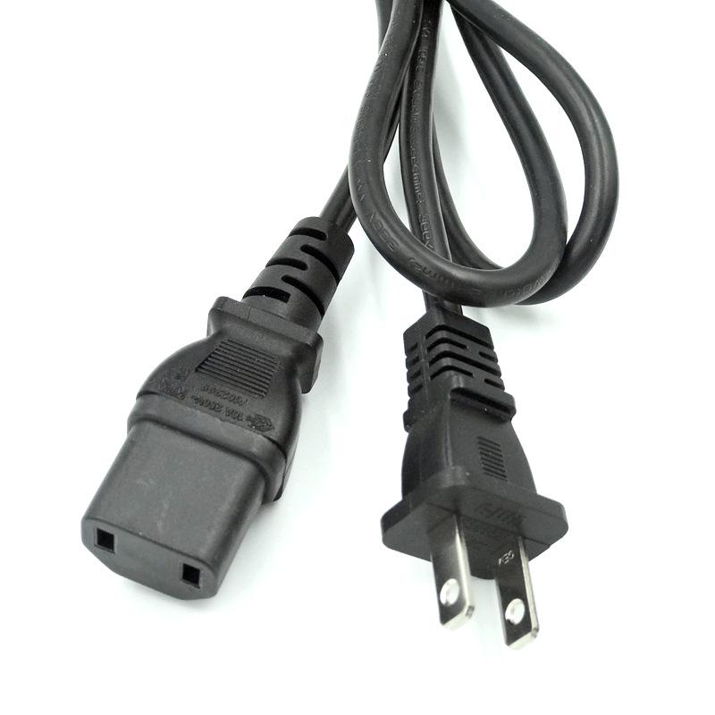 UL Certified 2-Pin Polarized Extension Cord with US Standard Male-Female Plug and Two-Hole Socket
