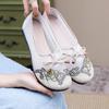 Flate sommersko for kvinner Sklisikker mesh Pustende sløyfe Loafers med lav topp Lette gåsko Rund tå Dressy Flats for kvinner Ballettflater