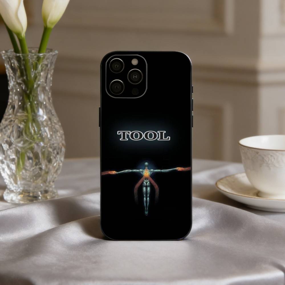 cool B-Band T-Tool-L S-Schism-M Phone Case For iPhone 17,16,15,14,13,12,11 Plus,Pro Max,XS,Soft Silicone Black Cover