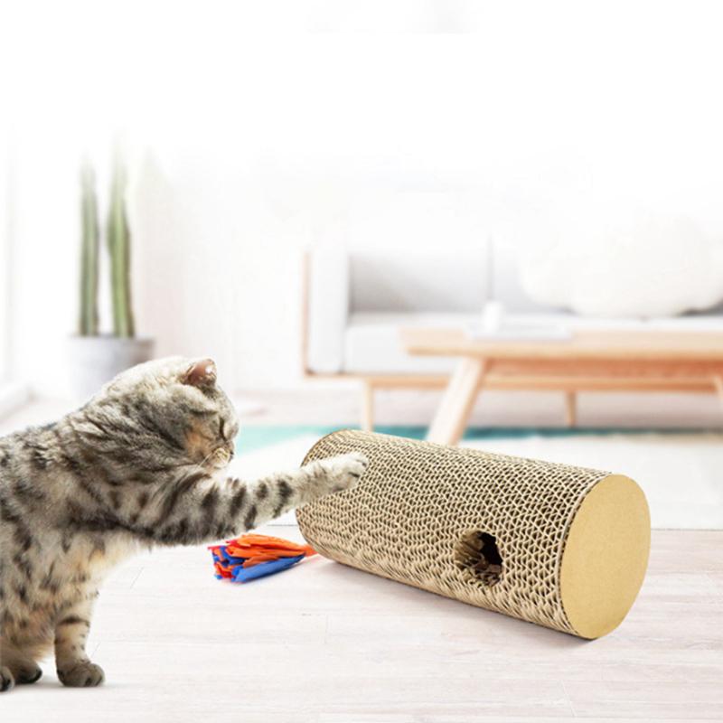 Pet Toy Scratchresistant Cat Scratch Toy Cylindrical Paper Toy Built