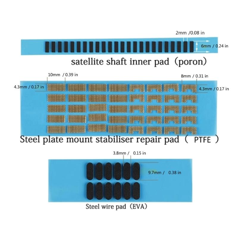 Mechanical Keyboard Steel Plate Satellite Shaft Repair Gasket Satellite Shaft Lower Pad Stabilizers Pad Repair Tool
