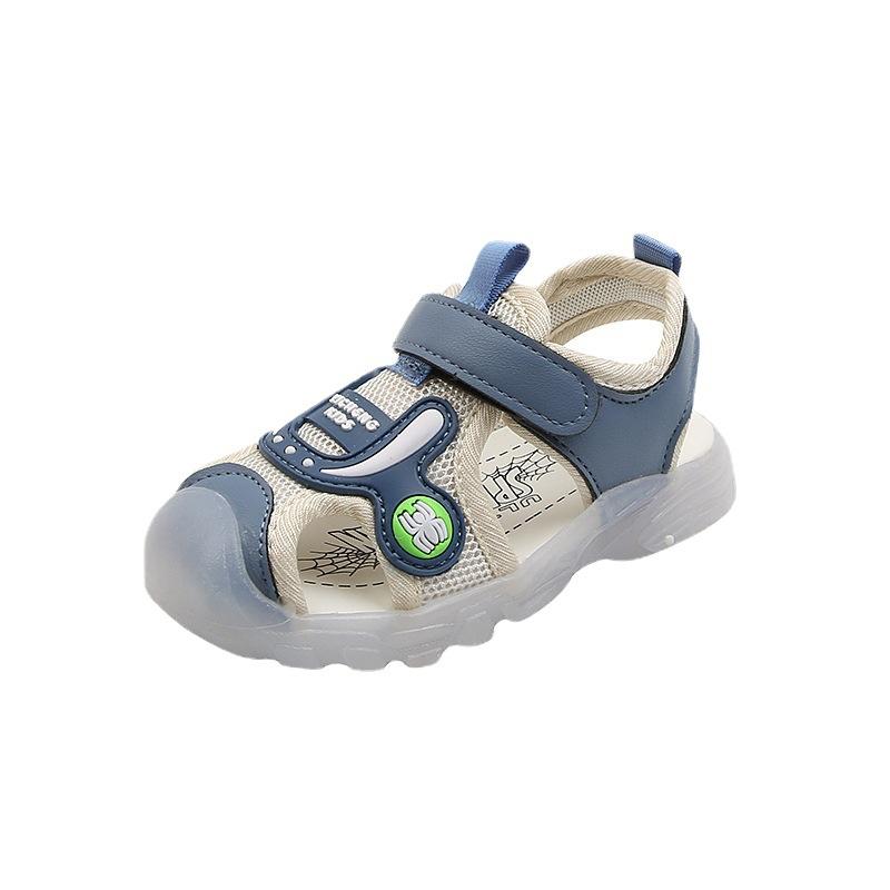 Boys sandals summer children's shoes 2025 new summer princess little boy luminous shoes