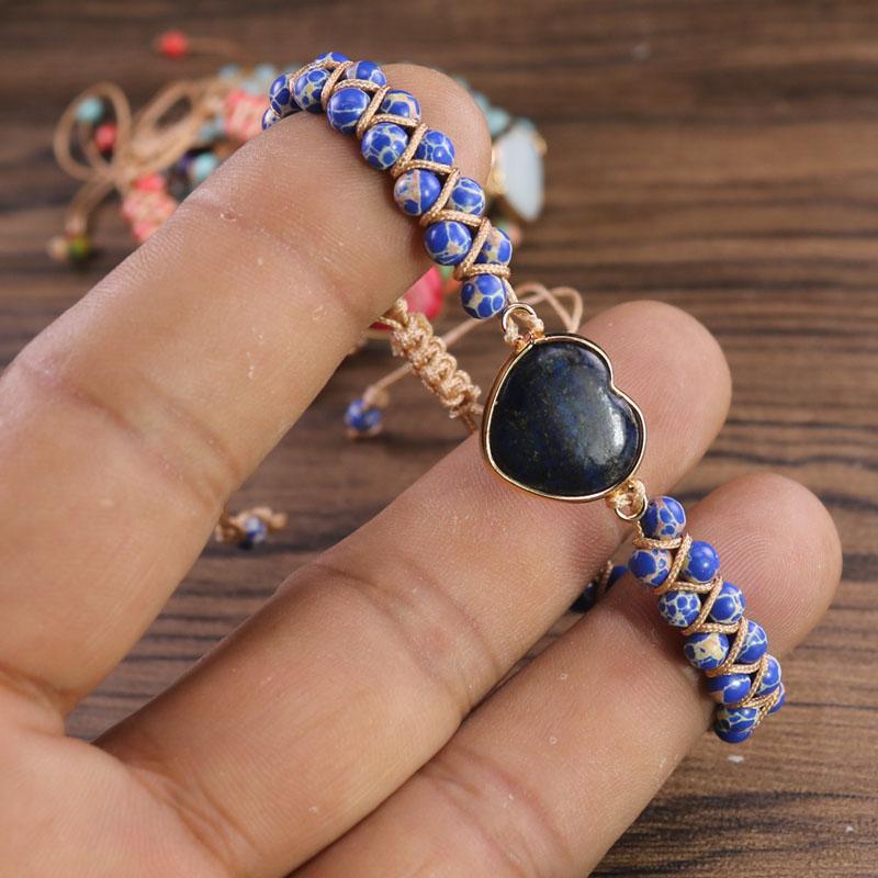 Genuine Amazonite Beaded Handmade Healing Reiki Chakra Boho Women Bracelet Gifts