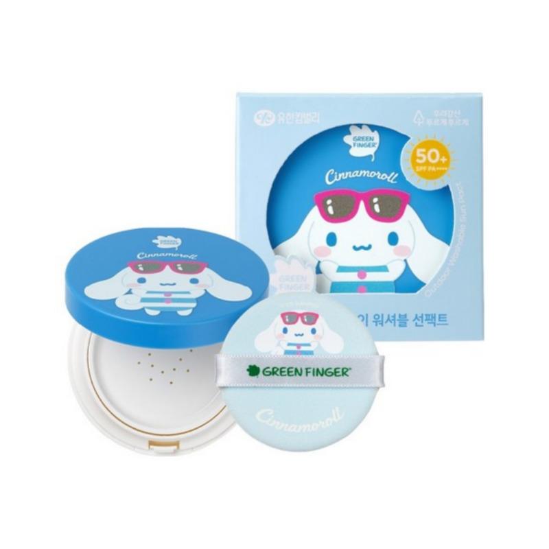 Green Finger Baby Mild Washable Outdoor Sun Pact Sanrio Cinnamoroll SPF50+ PA++++ 15g