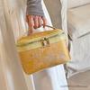 Hot Chinese Style Embroidered Makeup Bag for Women, New Ins Large Capacity Wash Bag Cosmetic Storage Pouch Handheld Makeup Bag