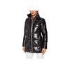Emporio Armani EA7 Solid Color Glossy Casual Hooded Cotton Jacket Women jackets Black 6KTK07-TN5LZ-1200