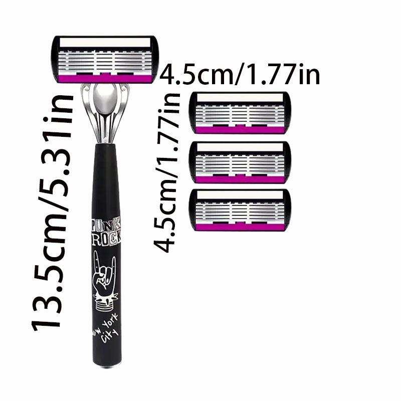 Six-Layer Razor Blade Shaver with Metal Holder for Hair Removal Standard