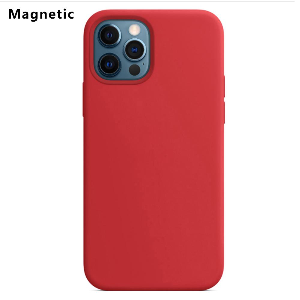 For iPhone 12 Pro Max Compatible with MagSafe Liquid Silicone Phone Back Cover (No Logo)
