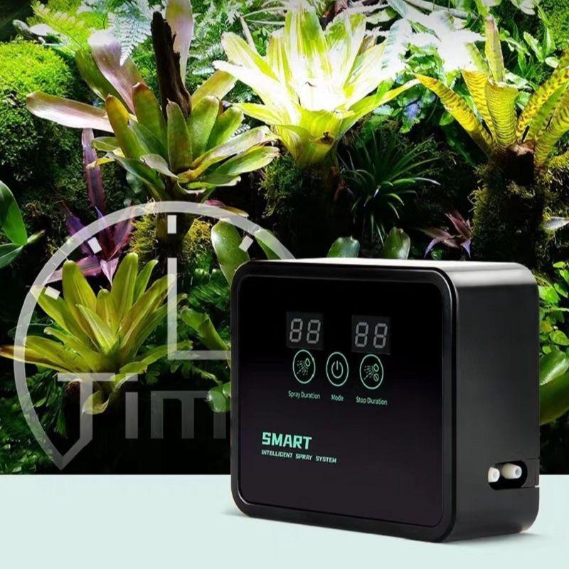 Smart Reptile Atomizer Electronic Timer Glass Container Humidifier Automatic Fog Rainforest Spray System Control Kit 2025 New