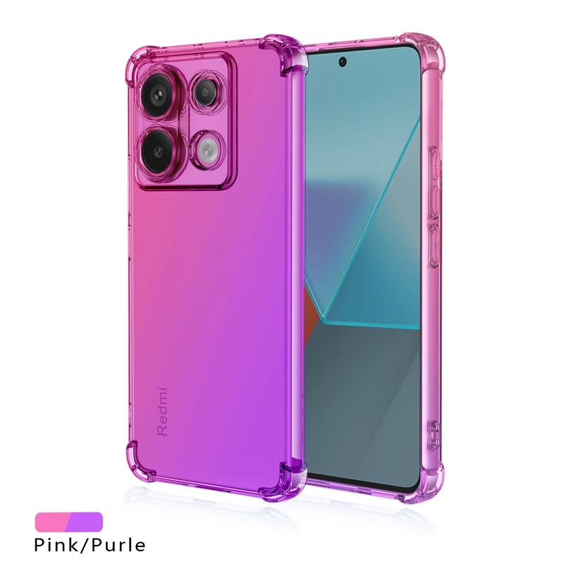 Shockproof Gradient TPU Case for Xiaomi Poco F6 X6 Pro 5G F5 F4 GT X4 M6 M5 M4 Pro Protective Cover Fundas Coque Capa