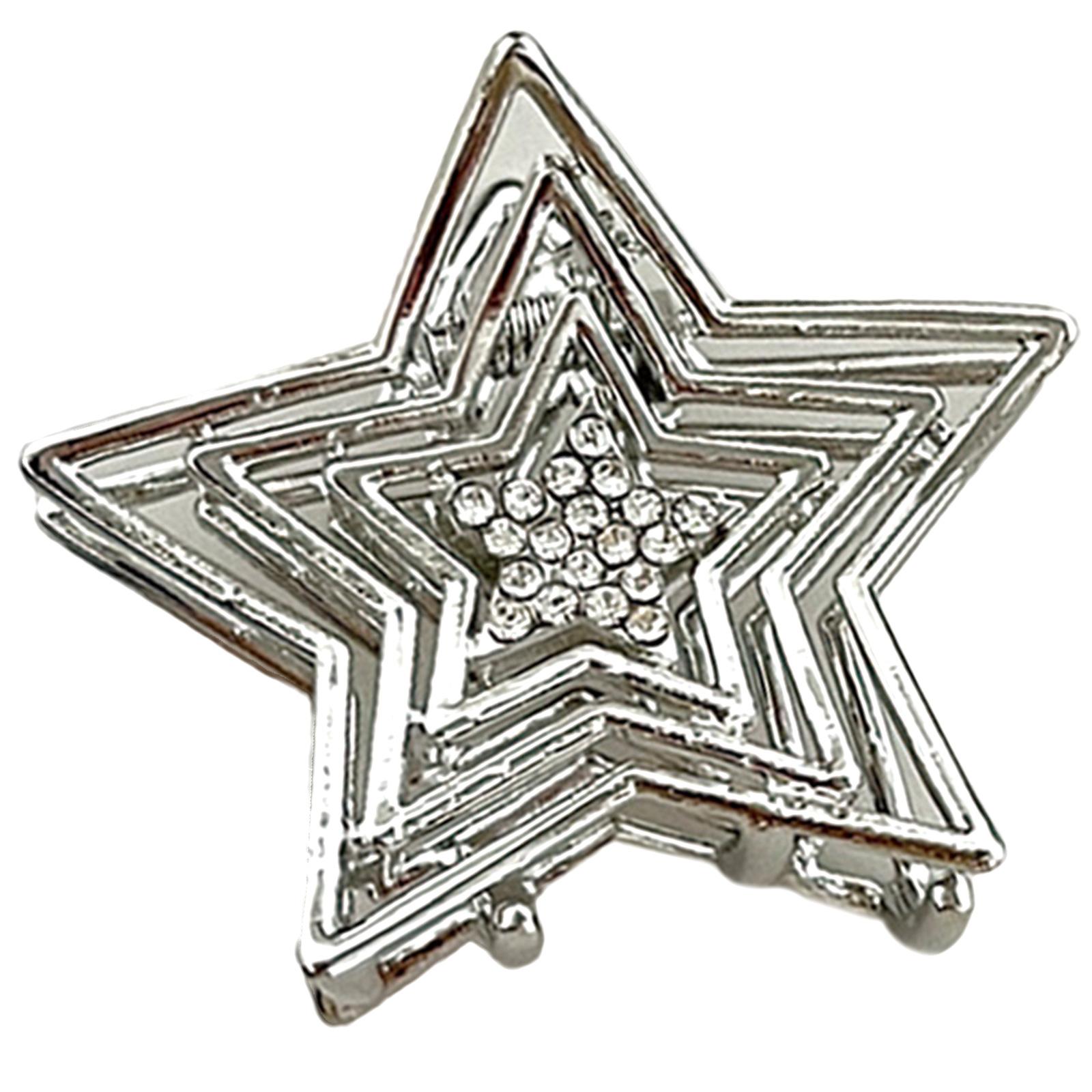 

Темпераментная заколка для волос со стразами, блестящая заколка для волос со звездой для женщин, нежная заколка для волос с хвостиком для женщин серебряный