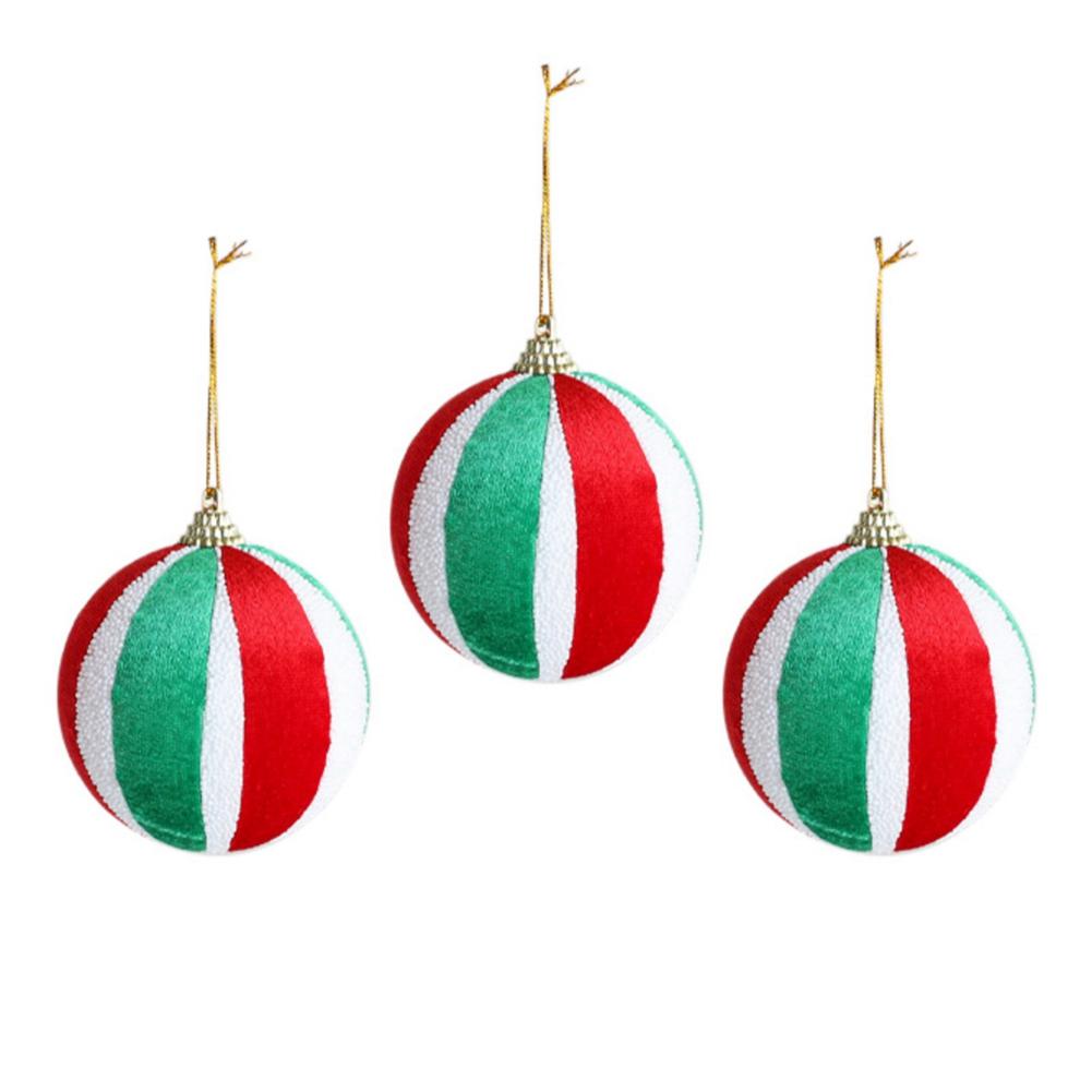 

3 шт. Прикраса на ялинку 8 см Розписна куля Пінопластова куля Пластикова куля Декоративна підвіска