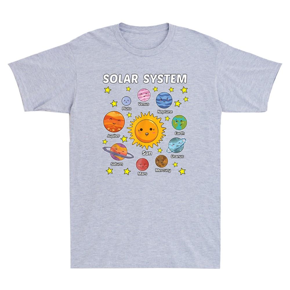 Solar System Planets Science Space Pluto Earth Mars Sun Funny Unisexs TShirt Gift