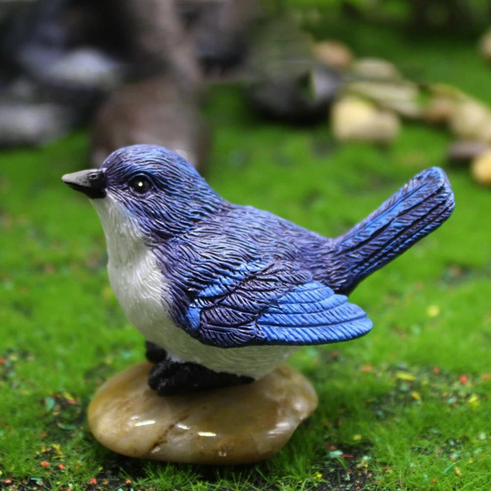 Miniaturki do Bajkowego Ogrodu Mini Ptaki Żywiczne Rzemiosło Dekoracje Ogrodowe DIY Rośliny Sukulentowe Figurki Bonsai Akcesoria