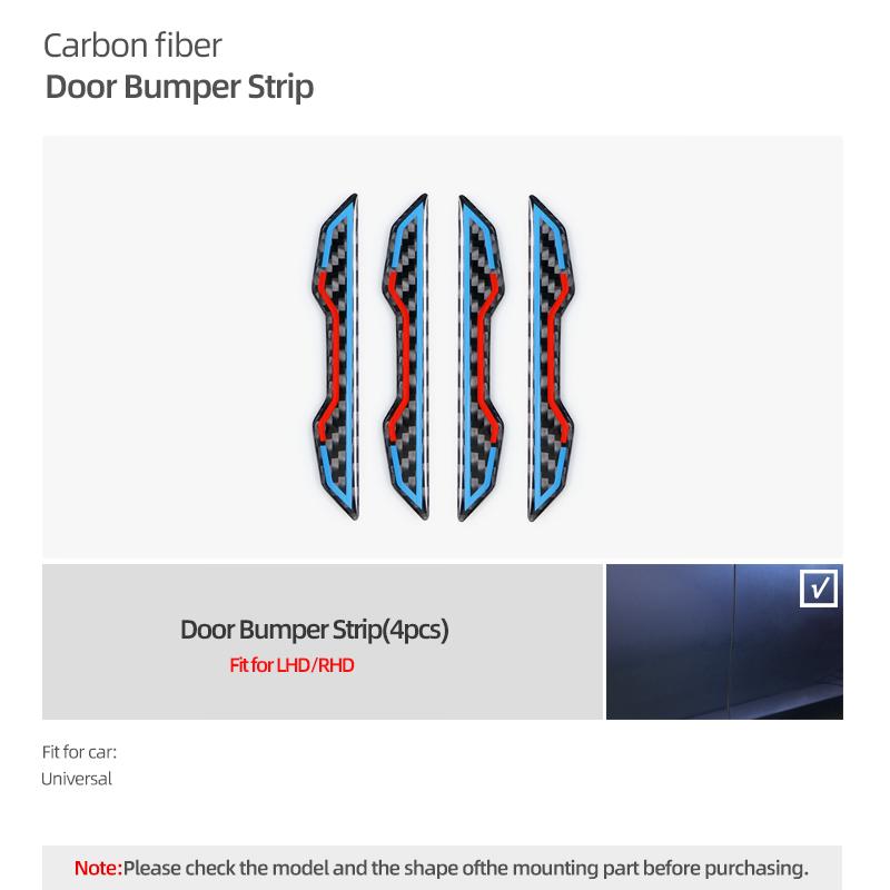 For BMW E90 E60 F10 F30 F20 G30 E92 G20 E91 F11 F31 E61 F36 X1 X3 X5 Carbon Fiber 4pcs Car Door Anti-Collision Protector Sticker