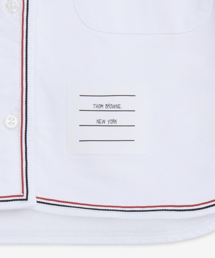 Tombeulaun Classic Long Sleeve Crop Shirt - White / Fll196Gf0313100