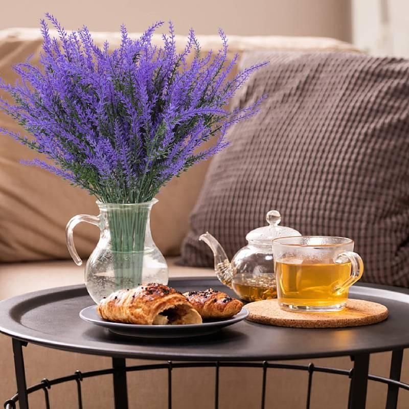 Lavender Artificial Flower Plant With Plastic Stems For Home Decor And Wedding Events