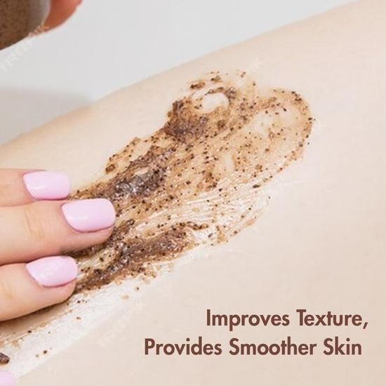 Pink Woolf Body Scrub | Exfoliating Caffeine Micro Polish Chocolate Scrub | Activates Circulation, Removes Dead Skin| 50g (Pack Of 1)