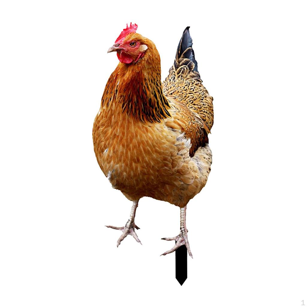 Kurczak dekoracyjny ogrodowy palik zwierzęcy zabawny kura akrylowy dekoracja ogrodowa ozdoba na ścieżkę,