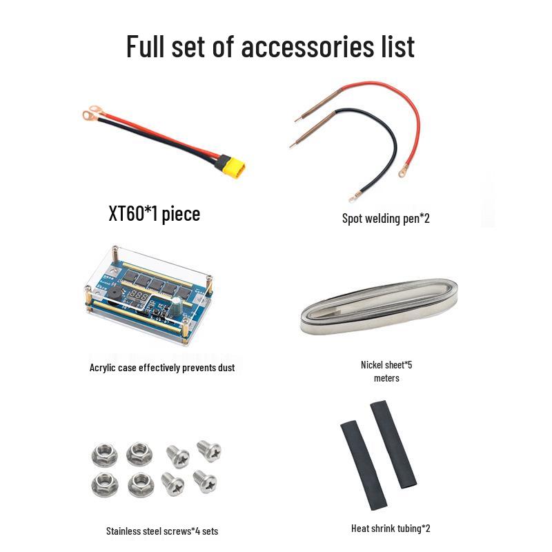 2V Integrated Control Board for Automatic 8-Point Welding - Portable 650mAh Lithium Battery Spot Welder with Accessories