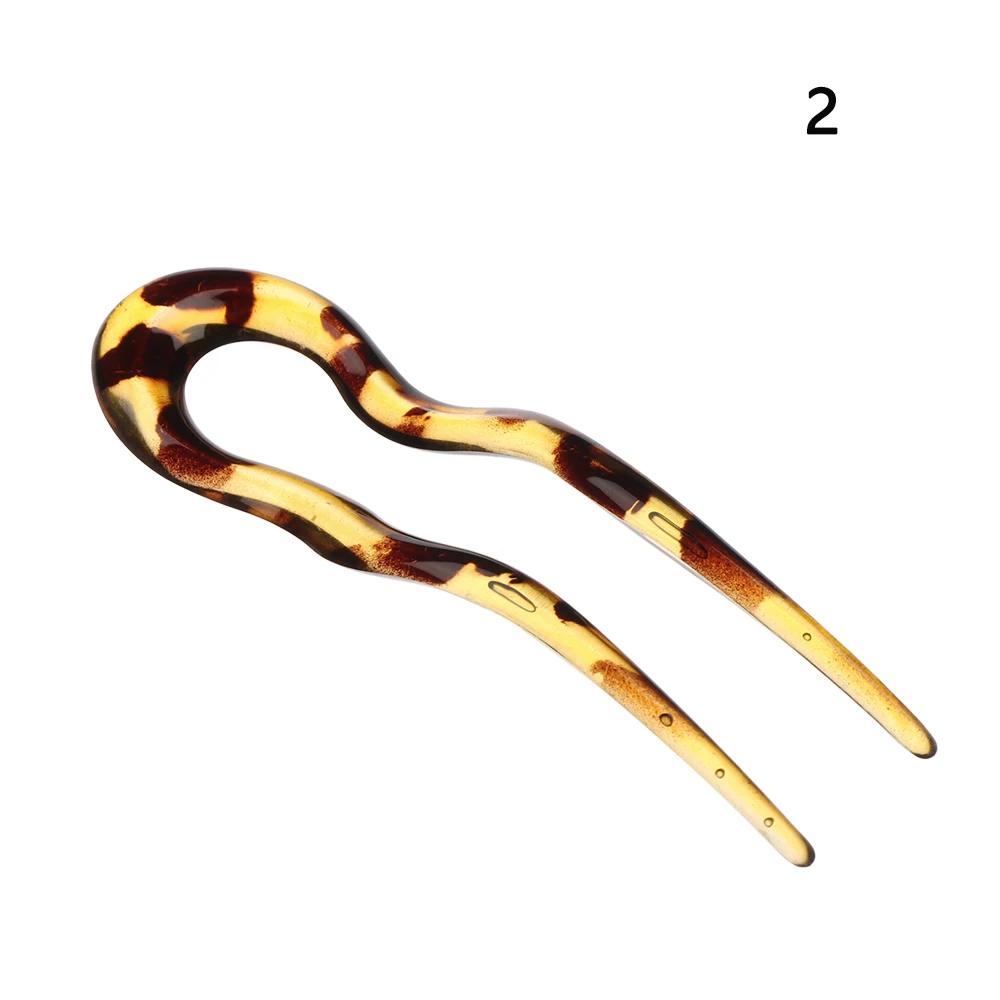 U Shaped Hairpin French Style Hair Stick Shell Hair Pin Metal Hair Pin Fork Sticks Pins for Women Girls Hair Styling Accessories