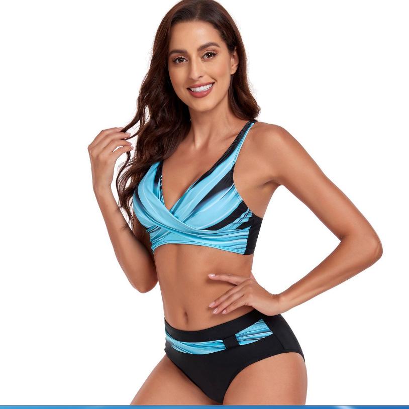 2022 Evropský a americký svěží styl Dámské sexy bikiny Dvoudílné plavky