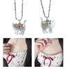 Alloy Necklace with Bow Cat Pendant Graceful Clavicle Chain Choker for Women