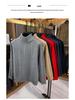 Herren Winter dicker Strick Pullover mit halbem Reißverschluss und Stehkragen