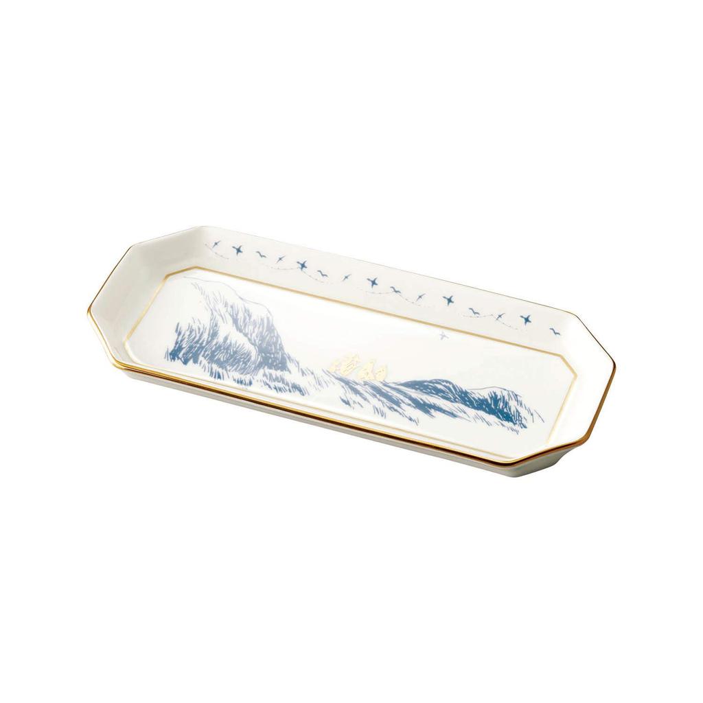 Noritake Moominpappa Goes to the Bone Tray, 18.5cm, Moomin, Sea, China, White, TG54806/N-091L