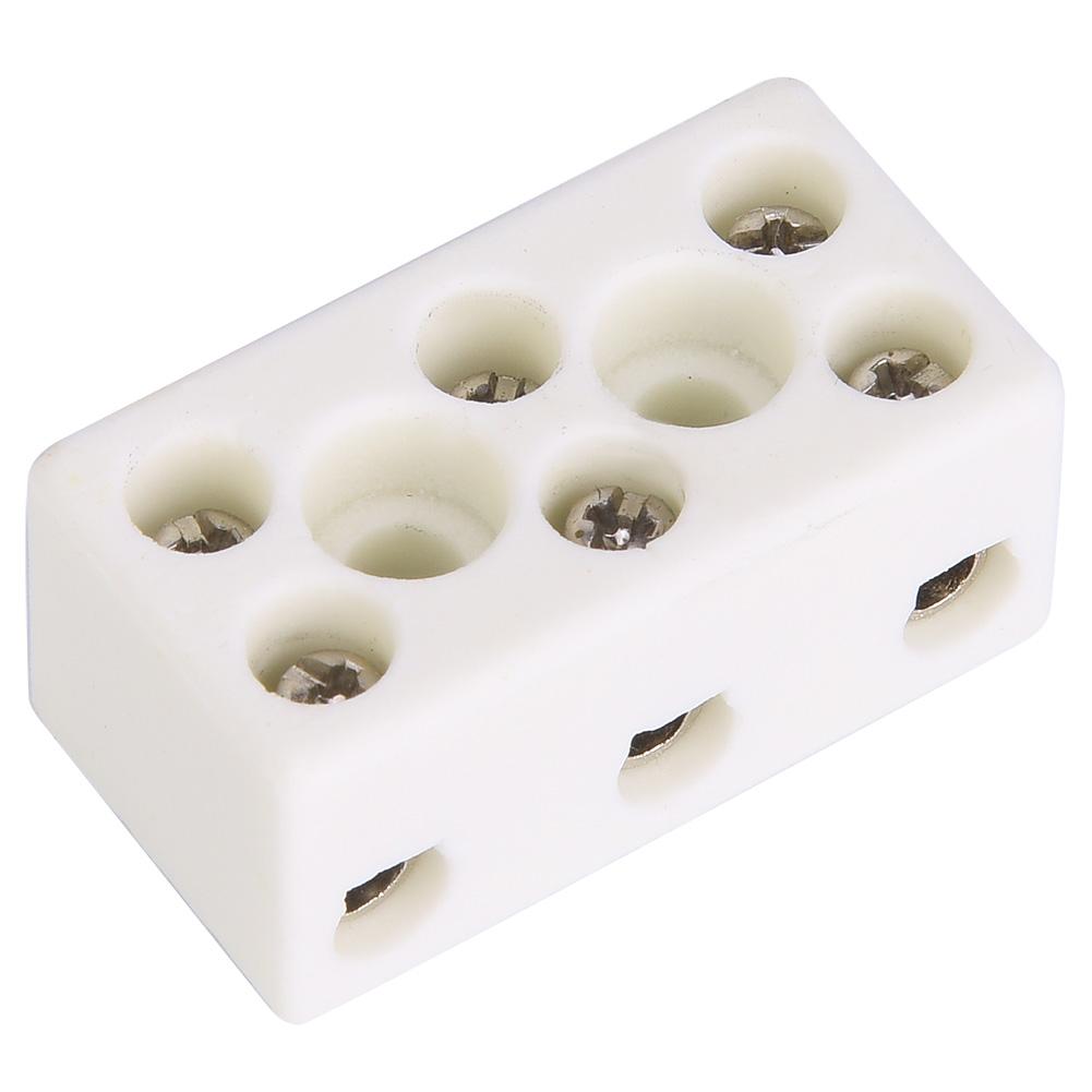 

10pcs 3 Way 24A Ceramic Terminal Block Wire Connector High Temperature Resistant