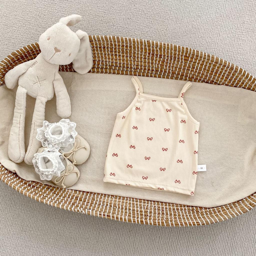 Girls Summer Two Piece Set with Bow Tee and Bloomer Shorts