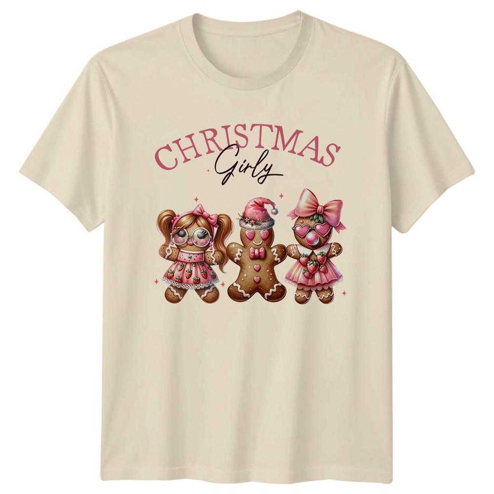 Christmas Girly Gingerbread Holiday Unisexs TShirt Unisexs Tee Graphic Unisex Top