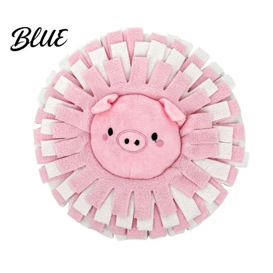 Dog Snuffle Mat Stimulation Cartoon Feeding Squeaky Paper Interactive with Crinkle Toy Brain Animal Design