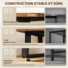 Computer Desk, 120 cm, Adjustable Legs, Rustic Brown