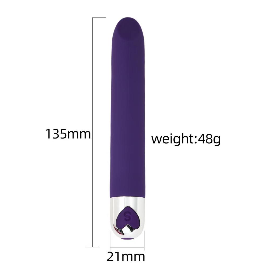 Women's Rechargeable Heart-Shaped Bullet Vibrator Wand