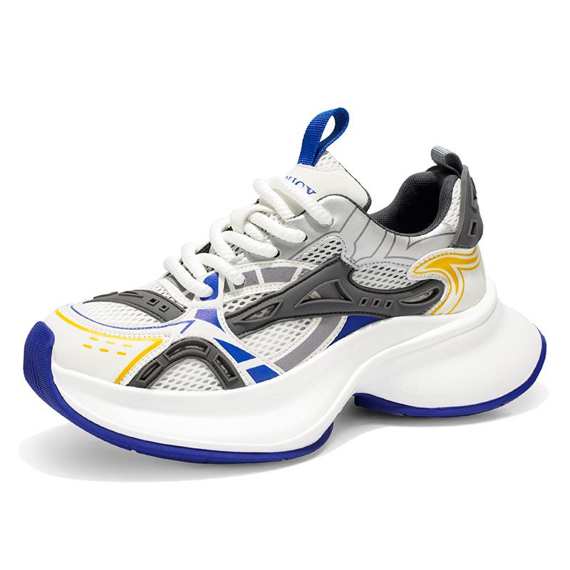 Spring and Autumn New Men's Mesh Breathable Platform Daddy Shoes Student Trend Sports Shoes Teen Casual Men's Shoes