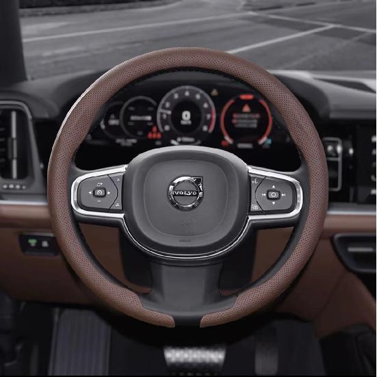 38cm Car Steering Wheel Anti-slip Wheel Cover Carbon Fibre For Volvo XC40 XC60 XC70 XC90 S40 S60 S80 S90 V40 V60 V70 V90 C70