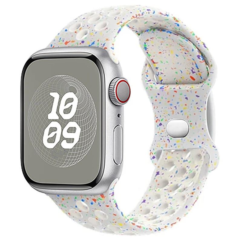 Sport Strap Colored Particles Rubber Band for Apple Watch 49mm 46mm 45mm 44mm 42mm 41mm 40mm  for IWatch 11 10 9 8 7 6 5 4 3 SE
