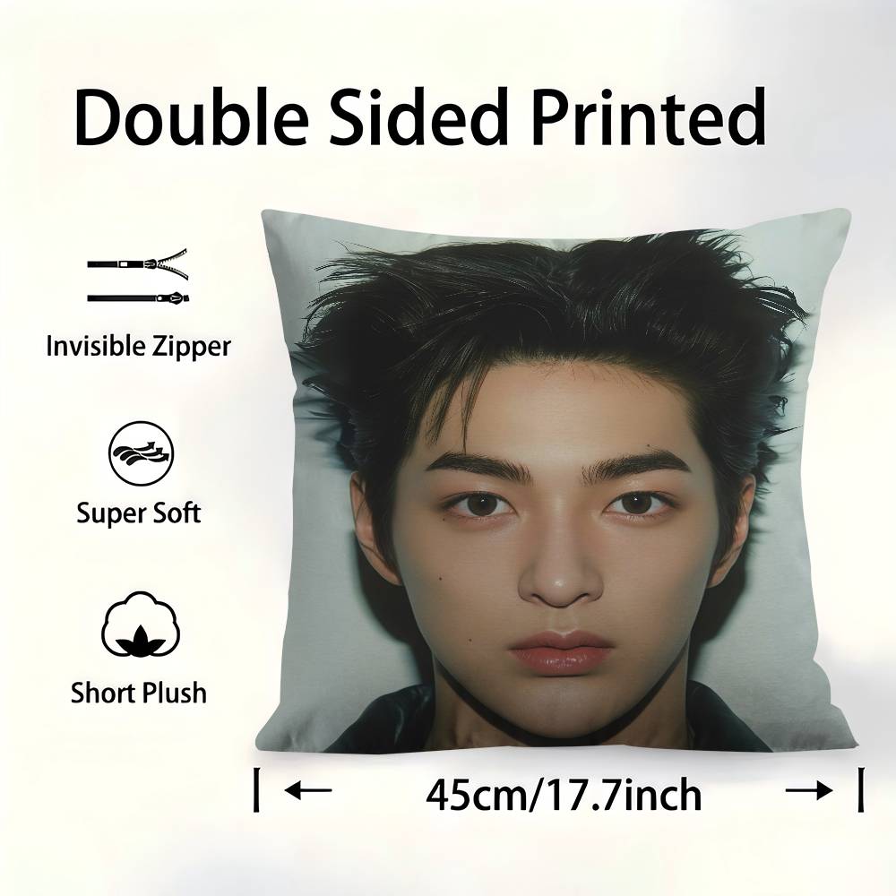 KPOP BOY HOT CCORTIS Personalized Pillow Dust Cover Bedroom Kids Party Decoration Pillowcase Birthday Children Gift