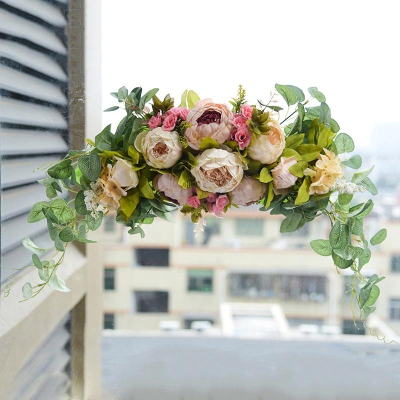 Artificial Flower Swag Wedding Arch Decoration for Wedding Reception Backdrops Wedding Ceremony Sign Flower Decoration